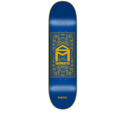 SK8MAFIA - Ramirez Bandana Deck 8.5"  (Blue/Yellow) SK8MAFIA