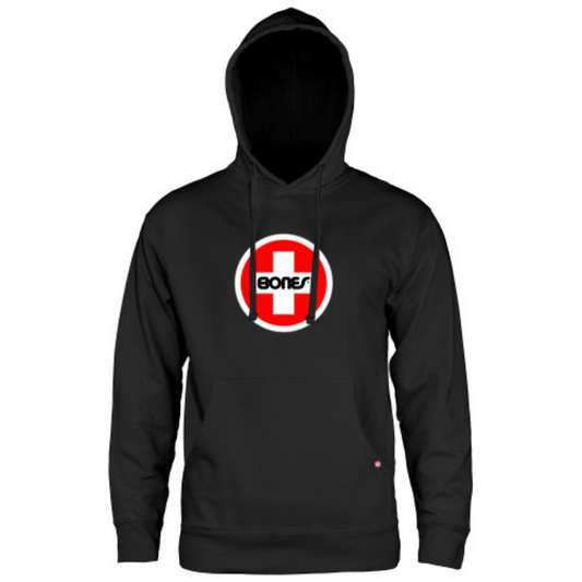 Bones - Hoody Swiss Circle - Pullover Black Bones Wheels