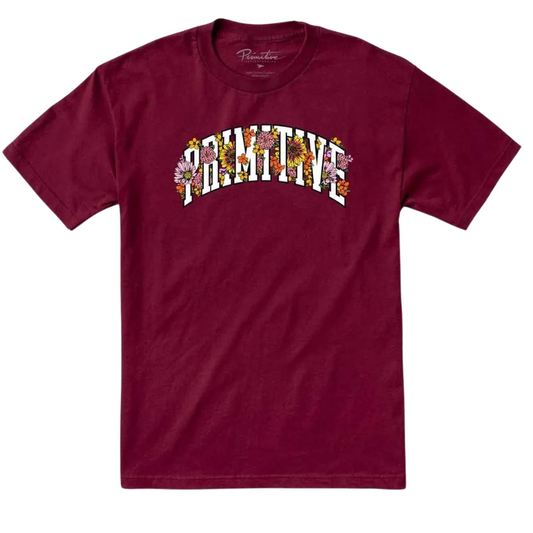 Primitive - Tournament T Shirt - Burgundy Primitive Skateboards