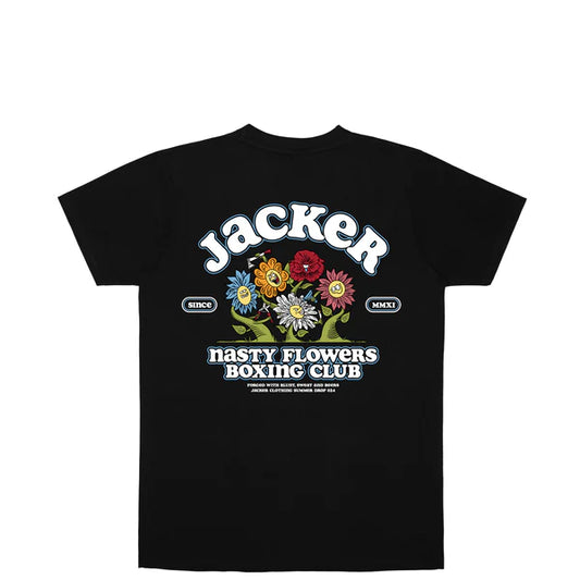 Jacker - Fight Flower T-Shirt - Black