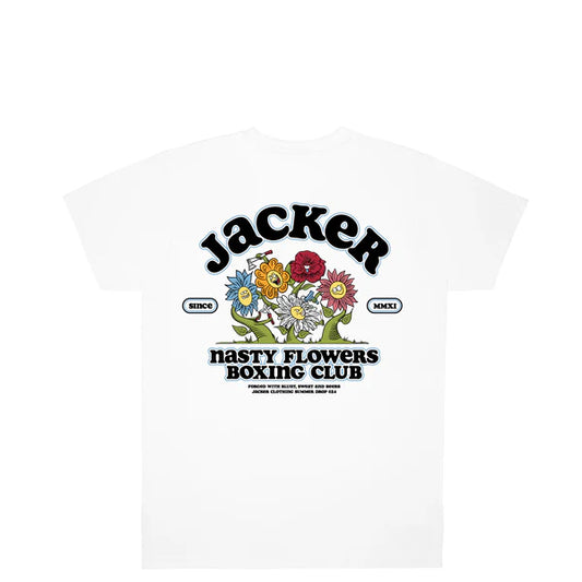 Jacker - Fight Flower T-Shirt - White