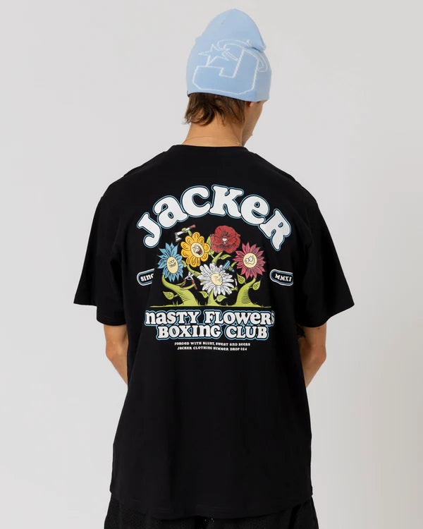 Jacker - Fight Flower T-Shirt - Black