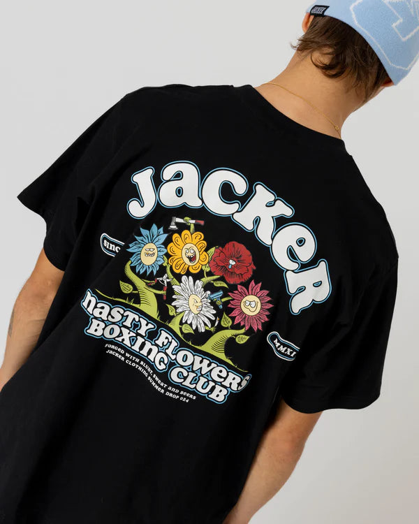 Jacker - Fight Flower T-Shirt - Black