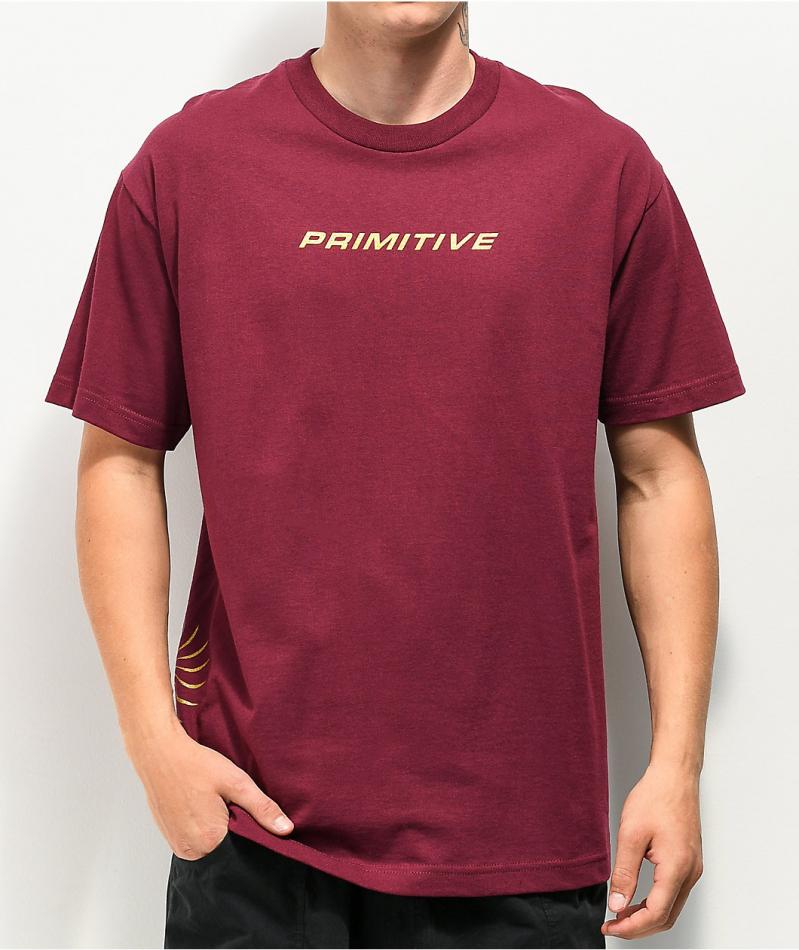 Primitive Gold Pack Imperial Burgundy T-Shirt Primitive